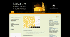 Desktop Screenshot of muzeumkremnica.sk