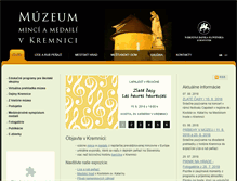 Tablet Screenshot of muzeumkremnica.sk